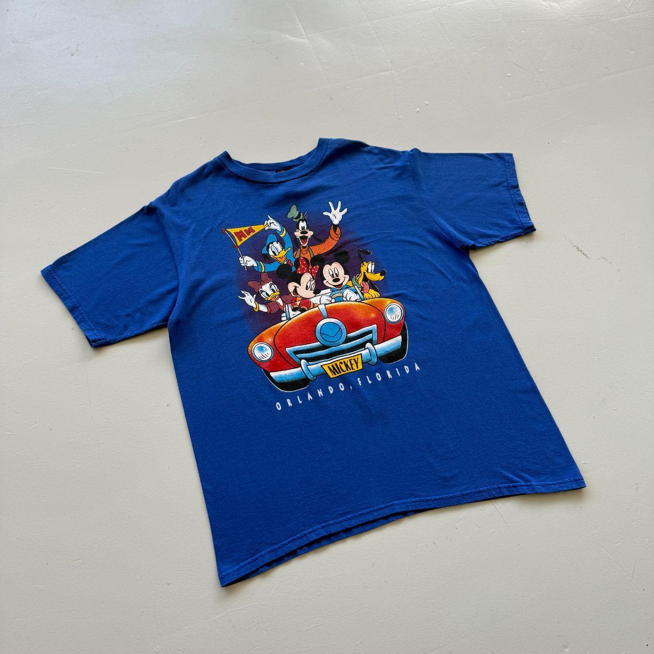 Blue Disney Orlando Florida 00s Vintage Cartoon Graphic T-Shirt - XL