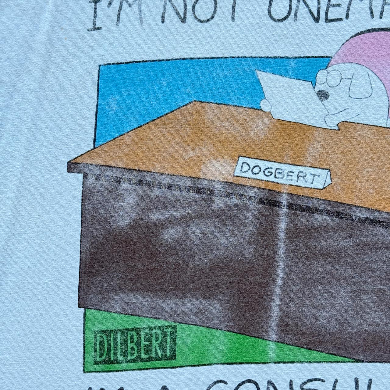 White Dilbert I'm Not Unemployed Vintage 90s T-shirt - XL