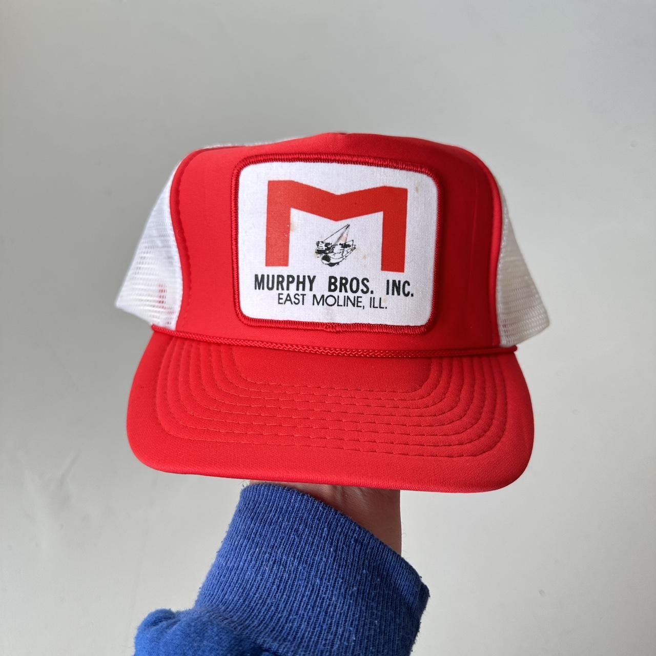 Red Murphy Bros Mesh and Foam Trucker SnapBack Cap
