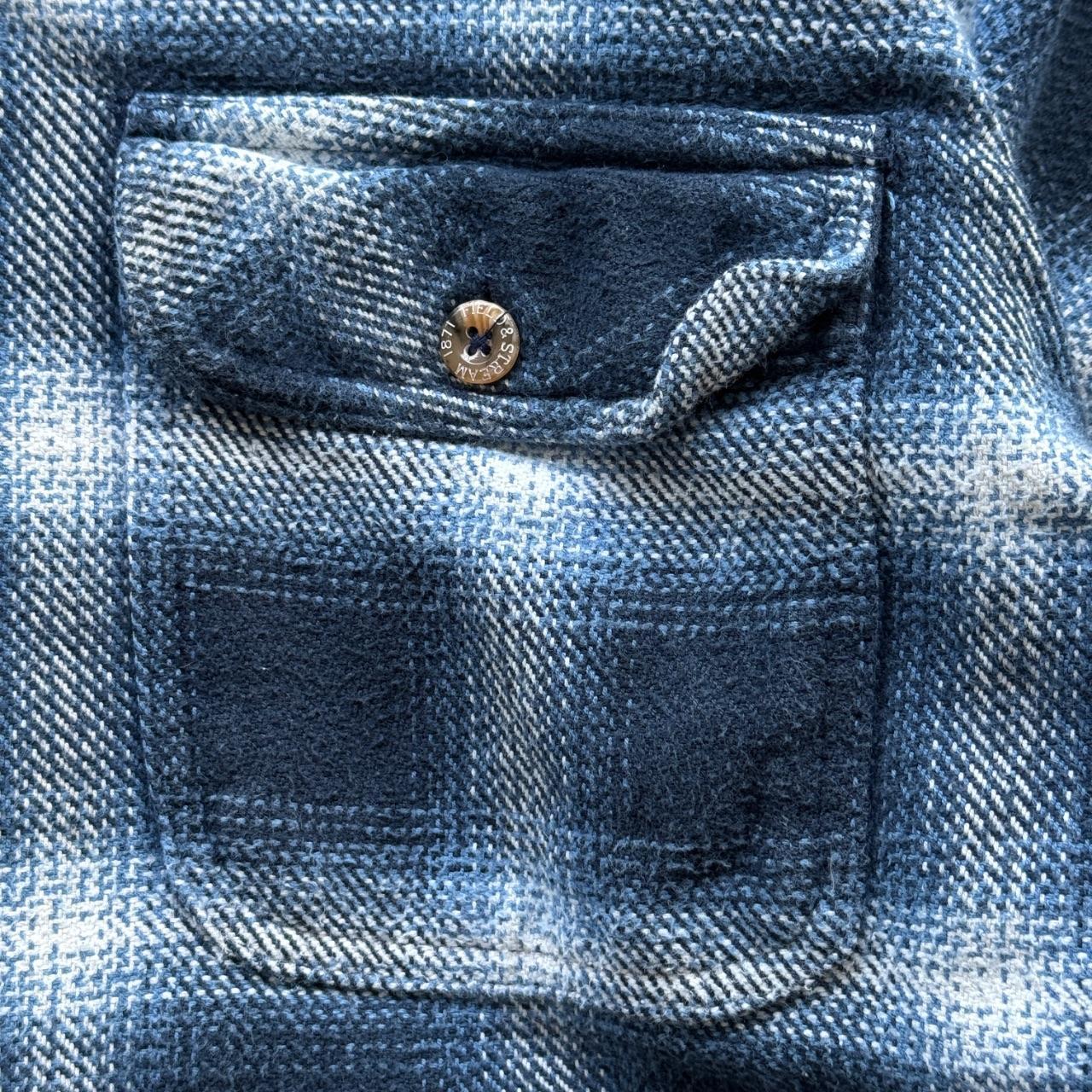 Blue Plaid Field and Stream 90’s Vintage Flannel Shirt - Medium