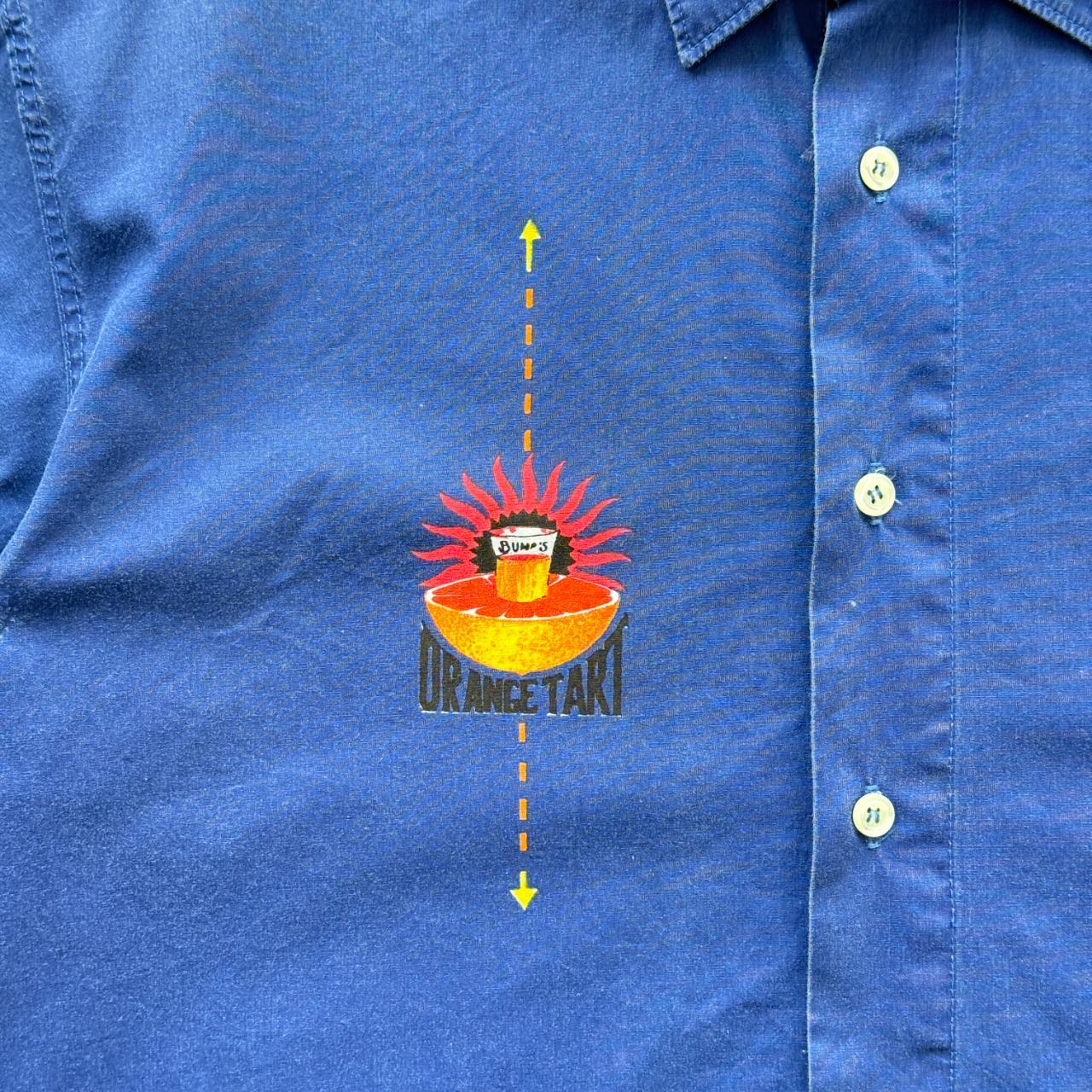 Navy Blue Carrera Vintage 90's Summer Lightweight Shirt - Medium