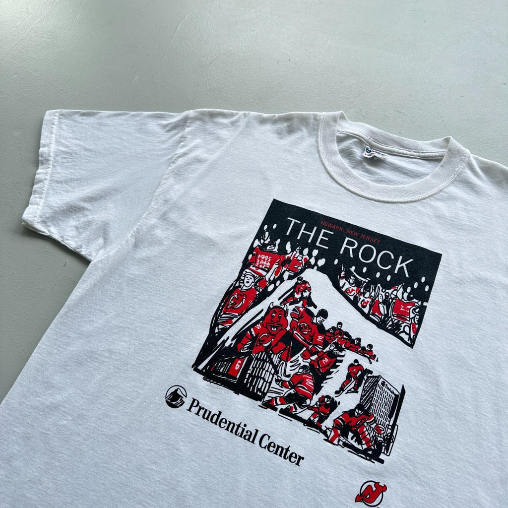 White The Rock NHL Devils Vintage 90's T-shirt - XL