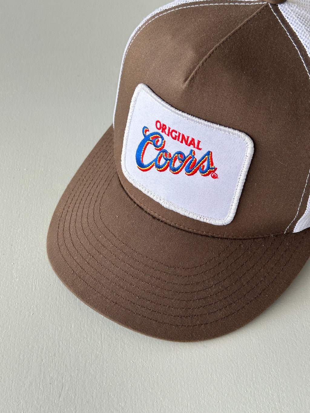 Brown / White Original Coors 90's Vintage Foam and Mesh SnapBack Trucker Cap