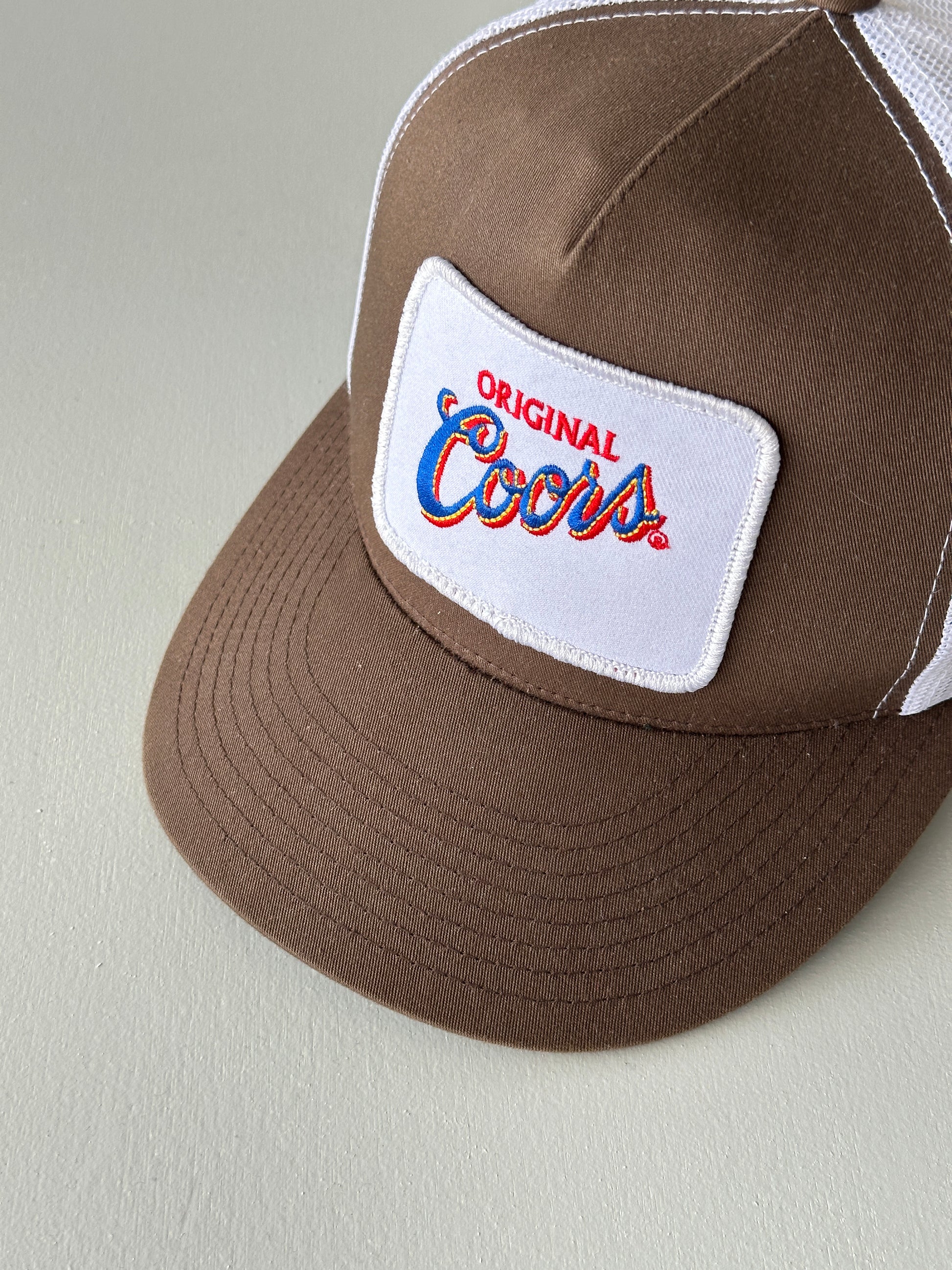 Brown / White Original Coors 90's Vintage Foam and Mesh SnapBack Trucker Cap