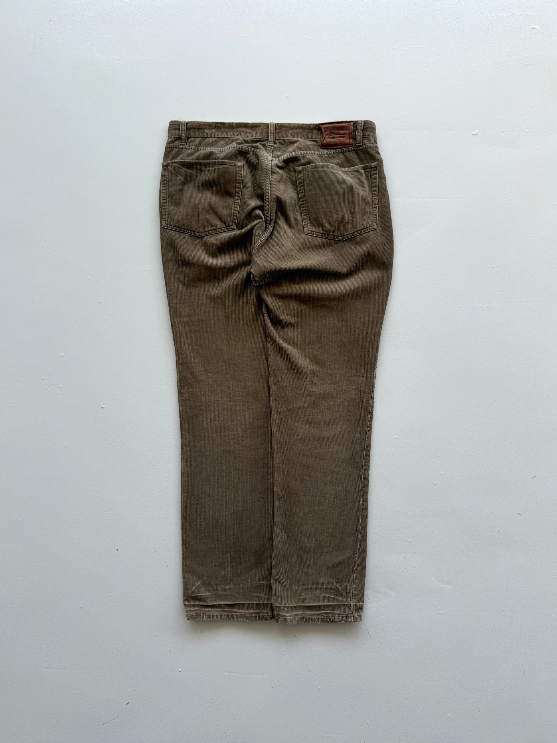 Brown Polo Ralph Lauren 00's Vintage Corduroy Chino Trousers - W36 x L34