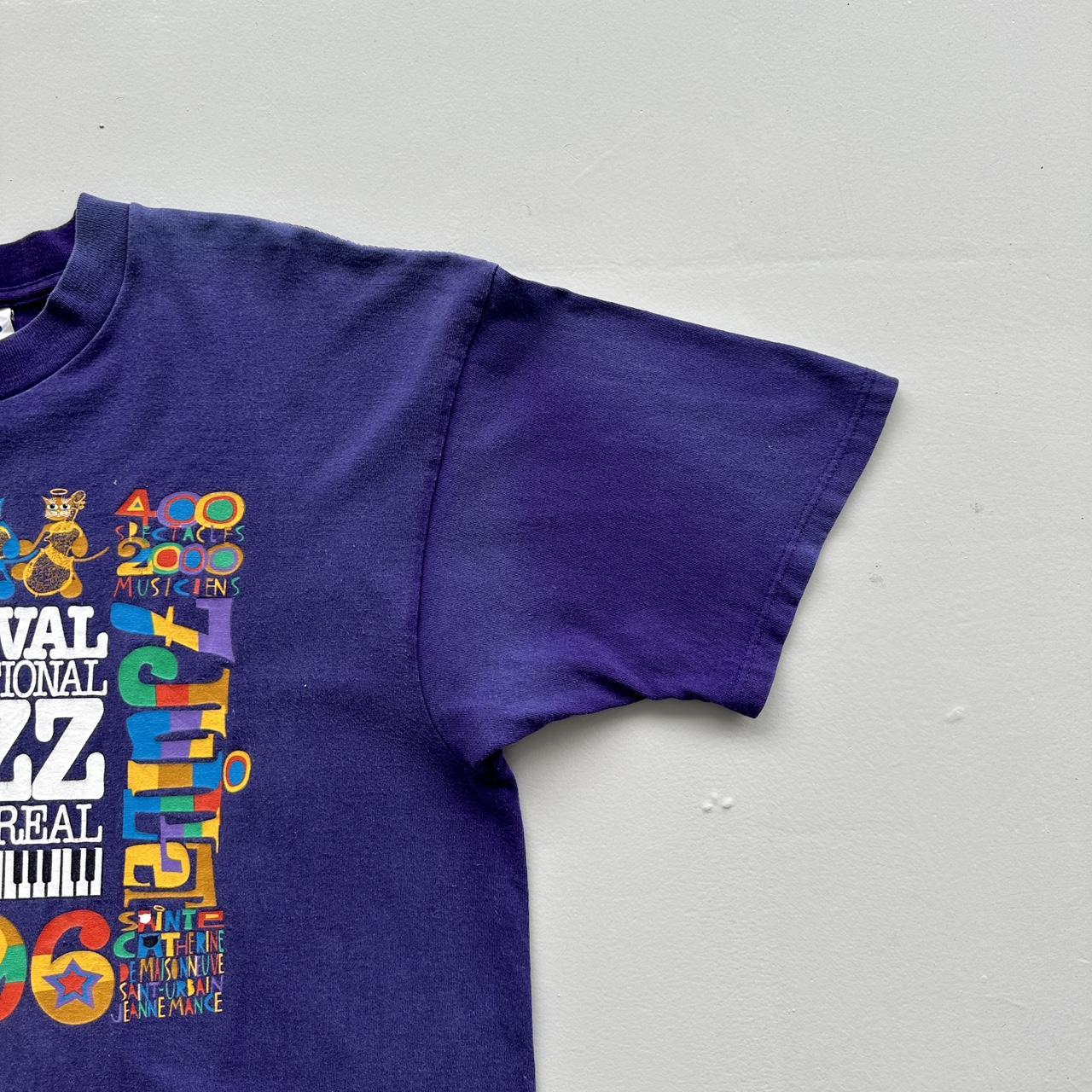 Purple Faded Montreal Jazz Festival Vintage 90's Graphic T-shirt - XL