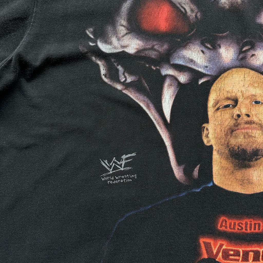 Black WWF Stone Cold Steve Austin Vintage Graphic T-Shirt - Large/XL Boxy
