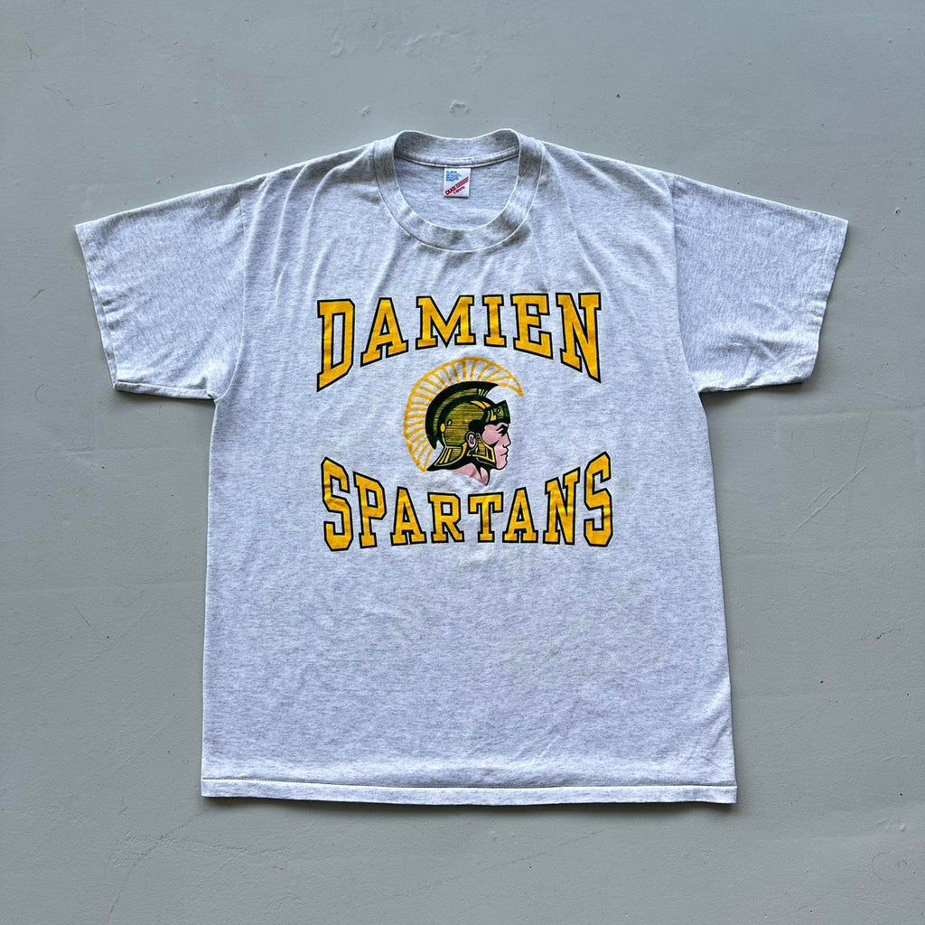 Grey Damien Spartans University Vintage 90's T-shirt - XL