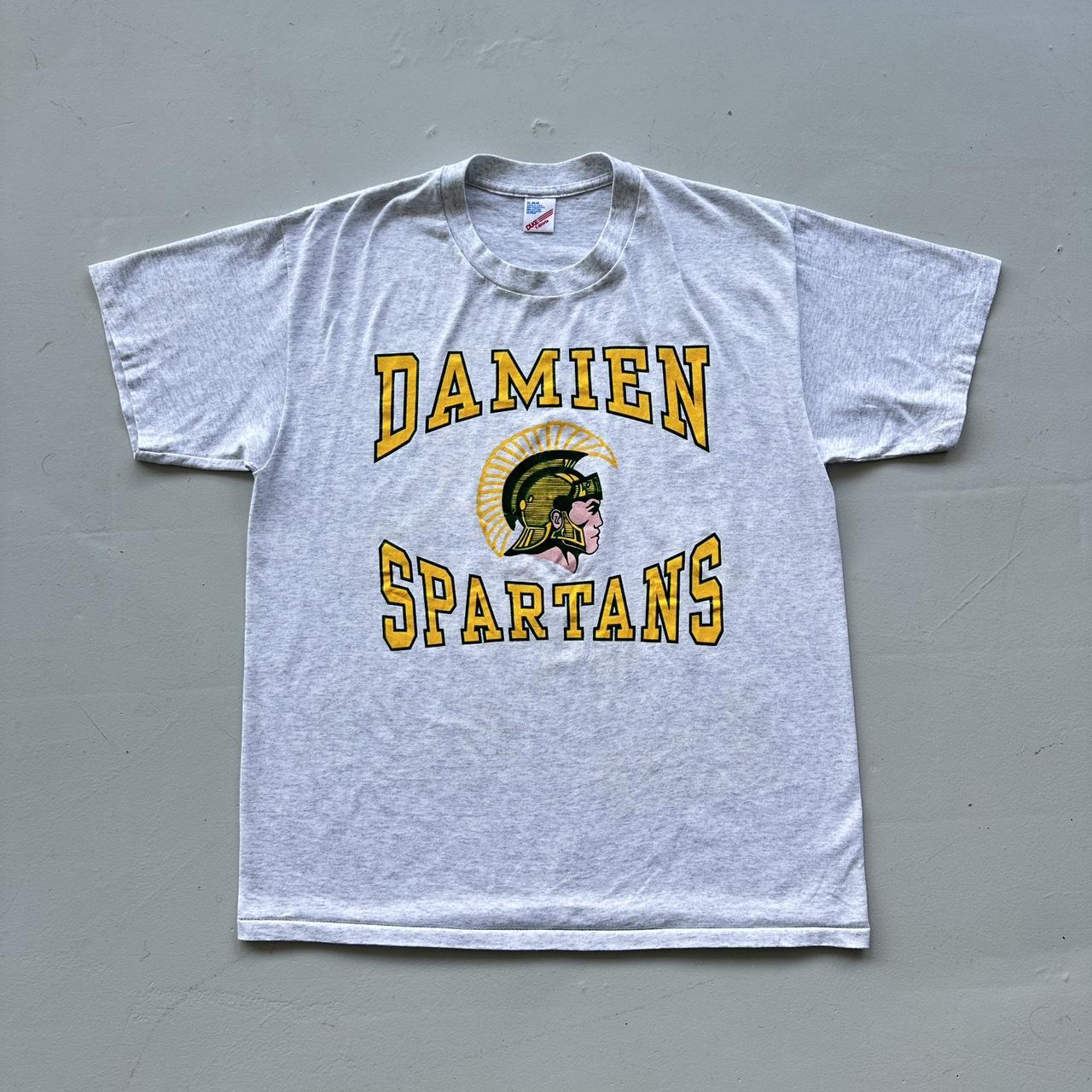 Grey Damien Spartans University Vintage 90's T-shirt - XL