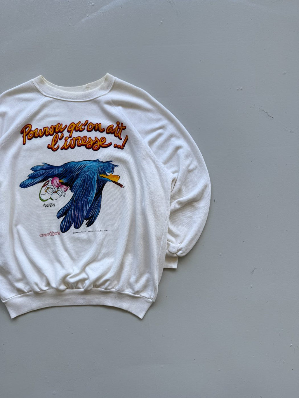 Cartoon's French Bird 80's Vintage Sweatshirt - Large