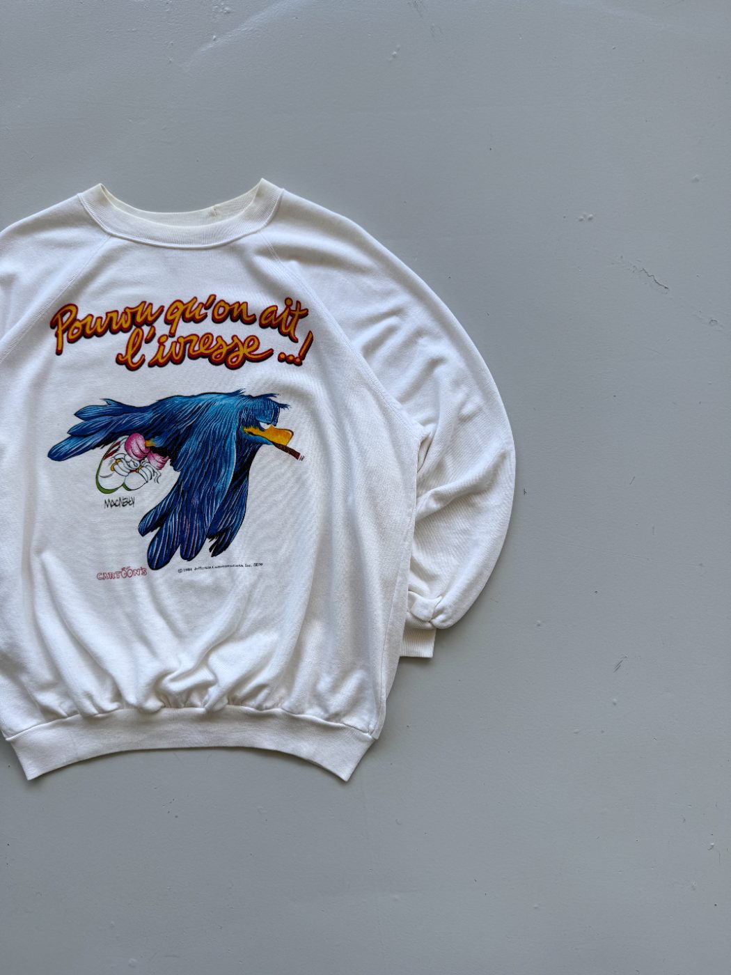 Cartoon's French Bird 80's Vintage Sweatshirt - Large