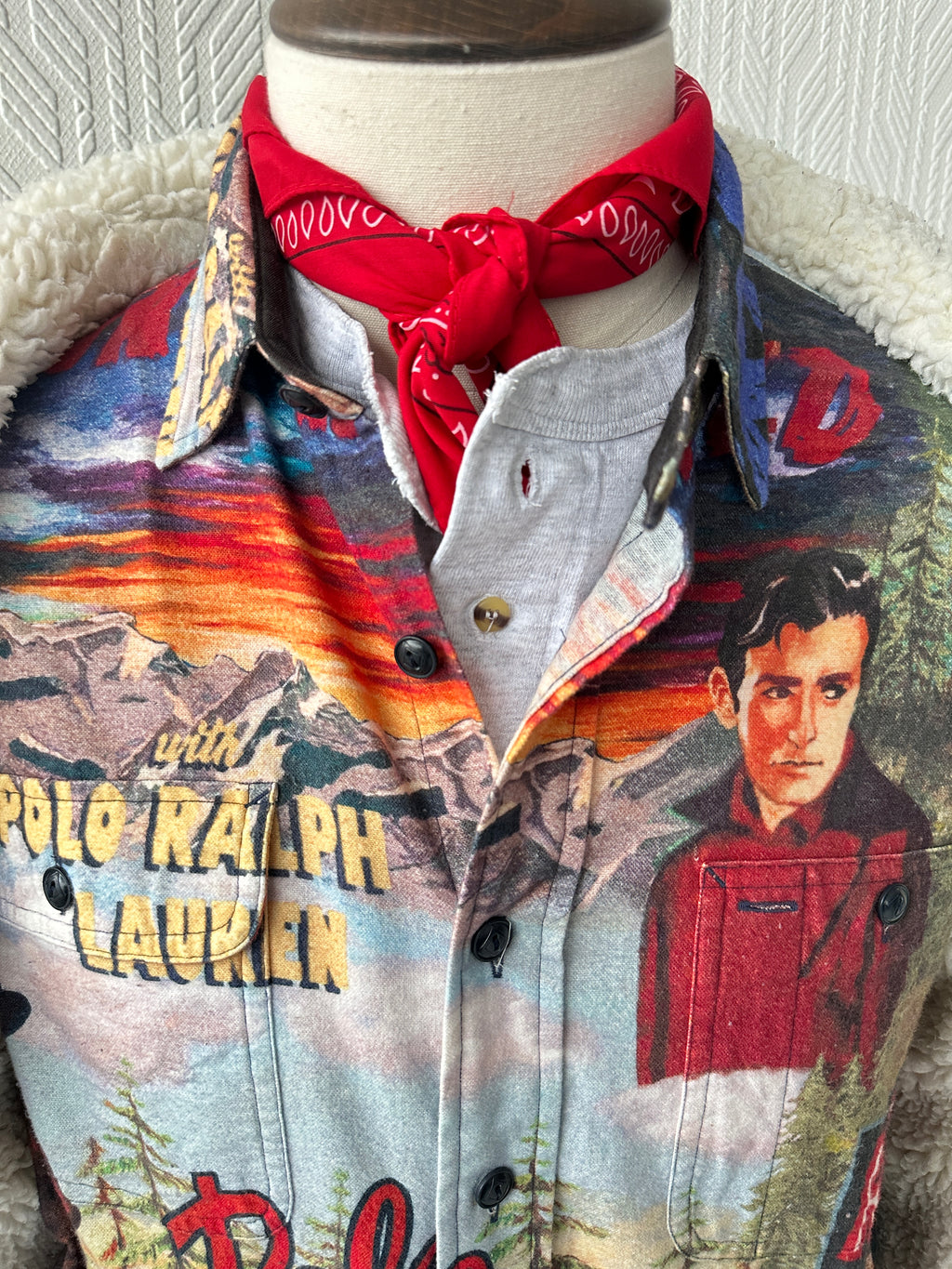 Ralph Lauren Polo Country Expedition All Over Print Graphic Shirt - Large