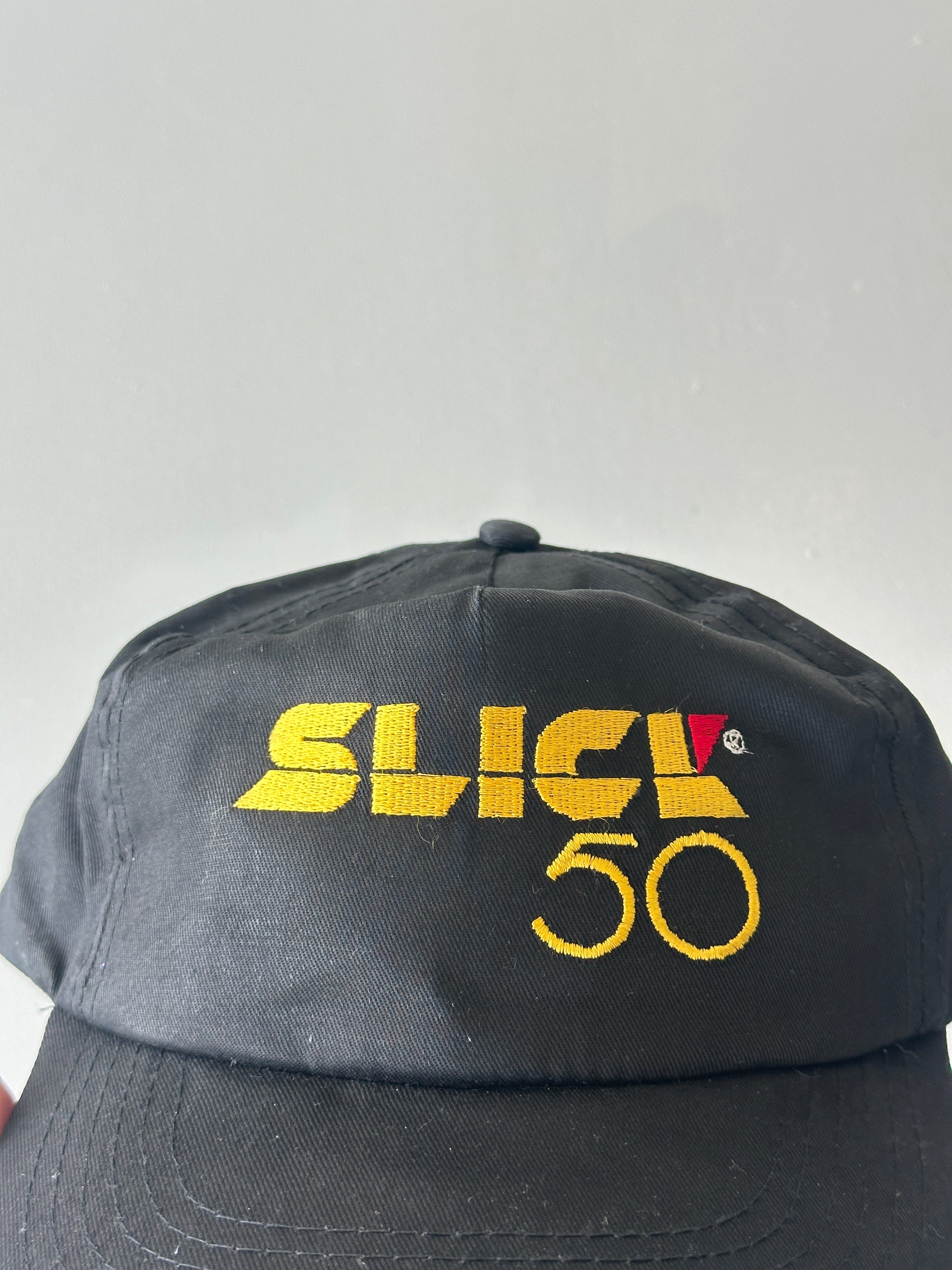 Black Slick 50 90's Vintage SnapBack Trucker Cap
