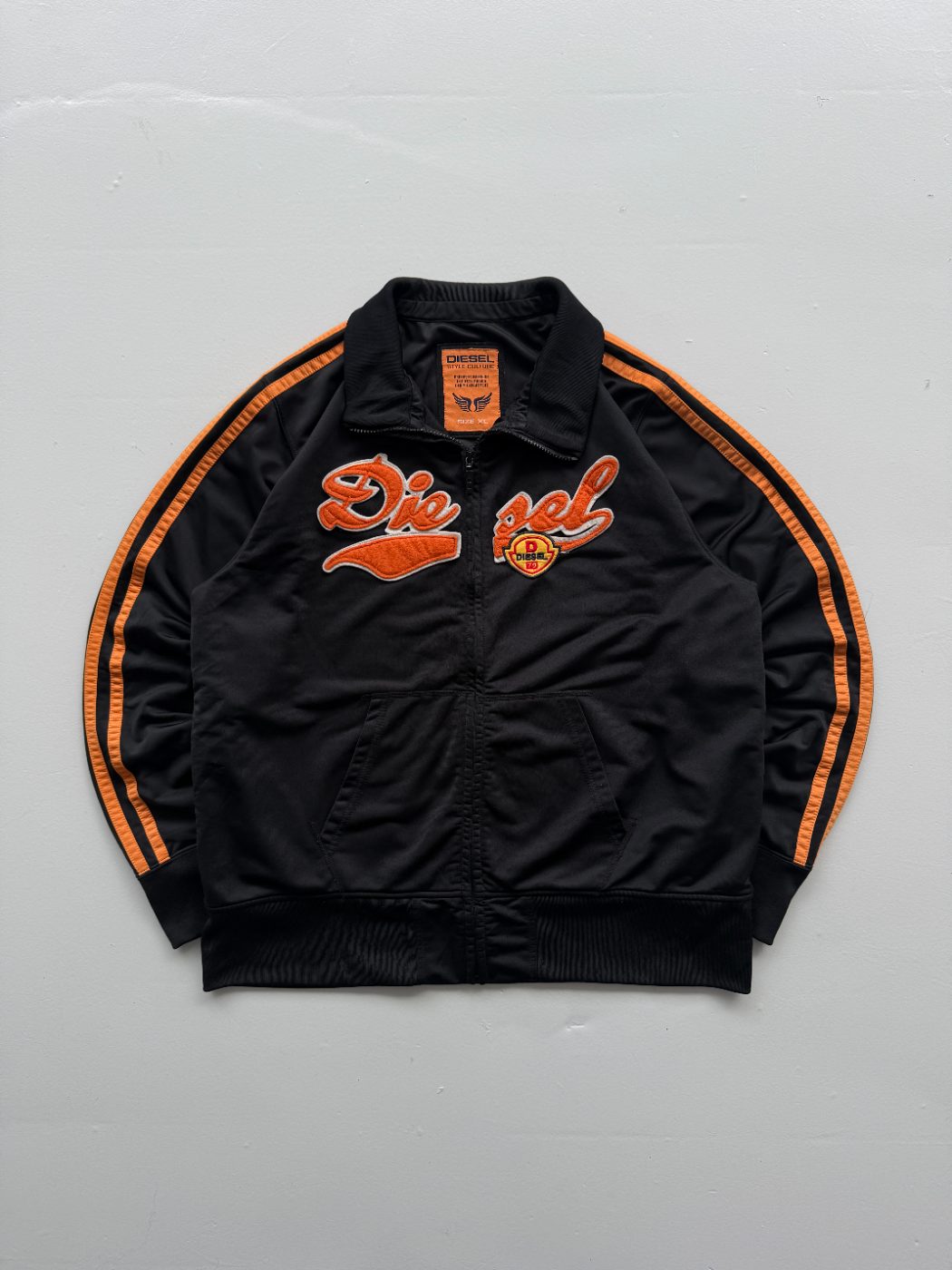 Diesel Culture Spell-Out Y2K Vintage Track Jacket - Large