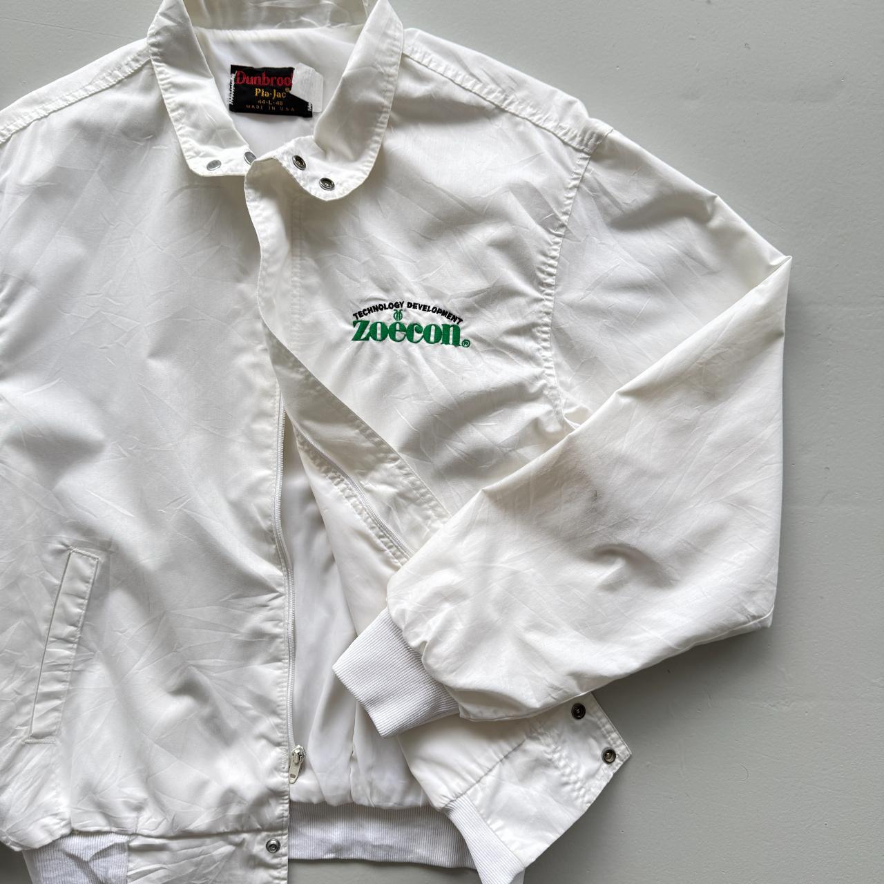White Zoecon Dunbrook Lightweight Track 80's Jacket - Large