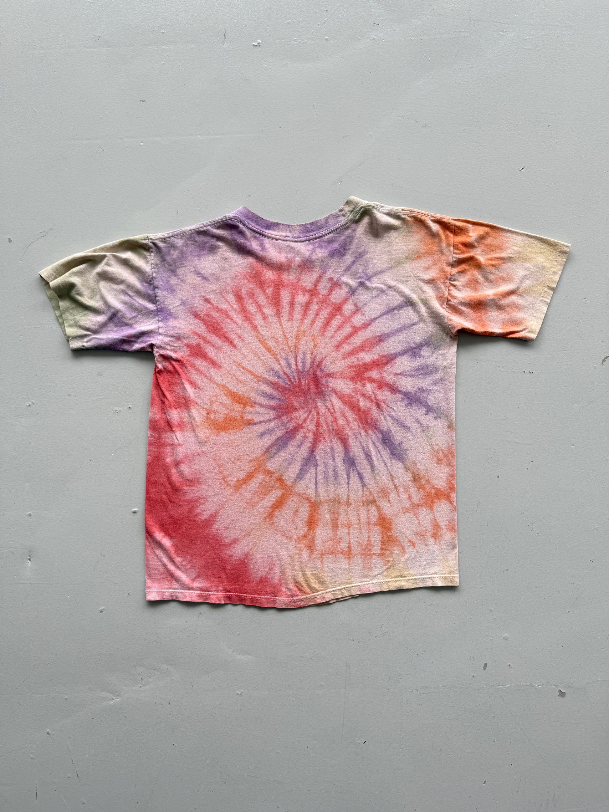 Pink Tie Dye Elvis 90's Vintage Graphic Single Stitch T-Shirt - Small