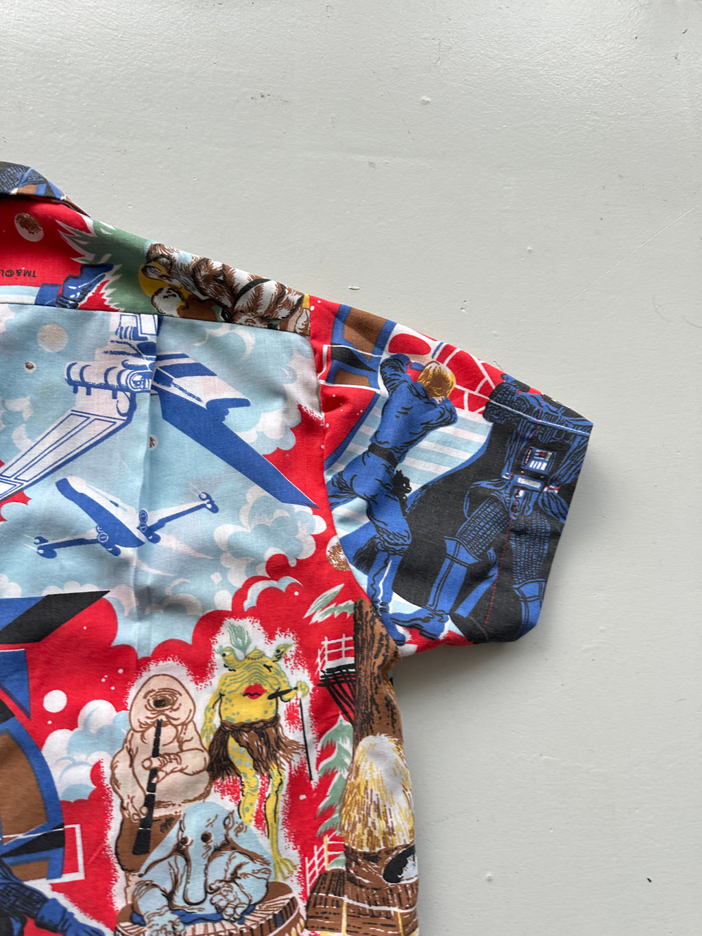 Star Wars Hand-Made Camp Collar Vintage 1980s Shirt - Medium