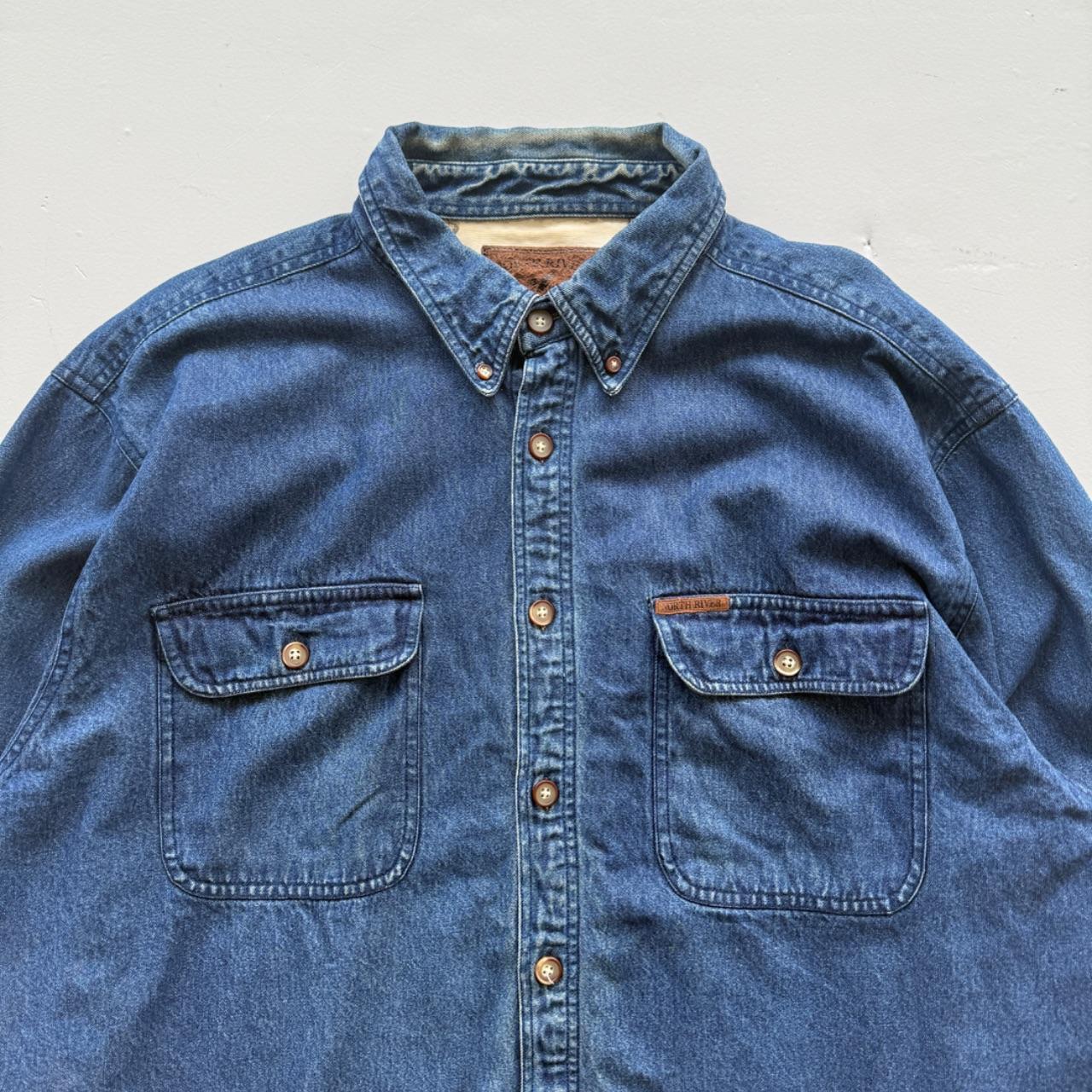 Blue North River 90’s Vintage Blanket Lined Denim Shirt - XL