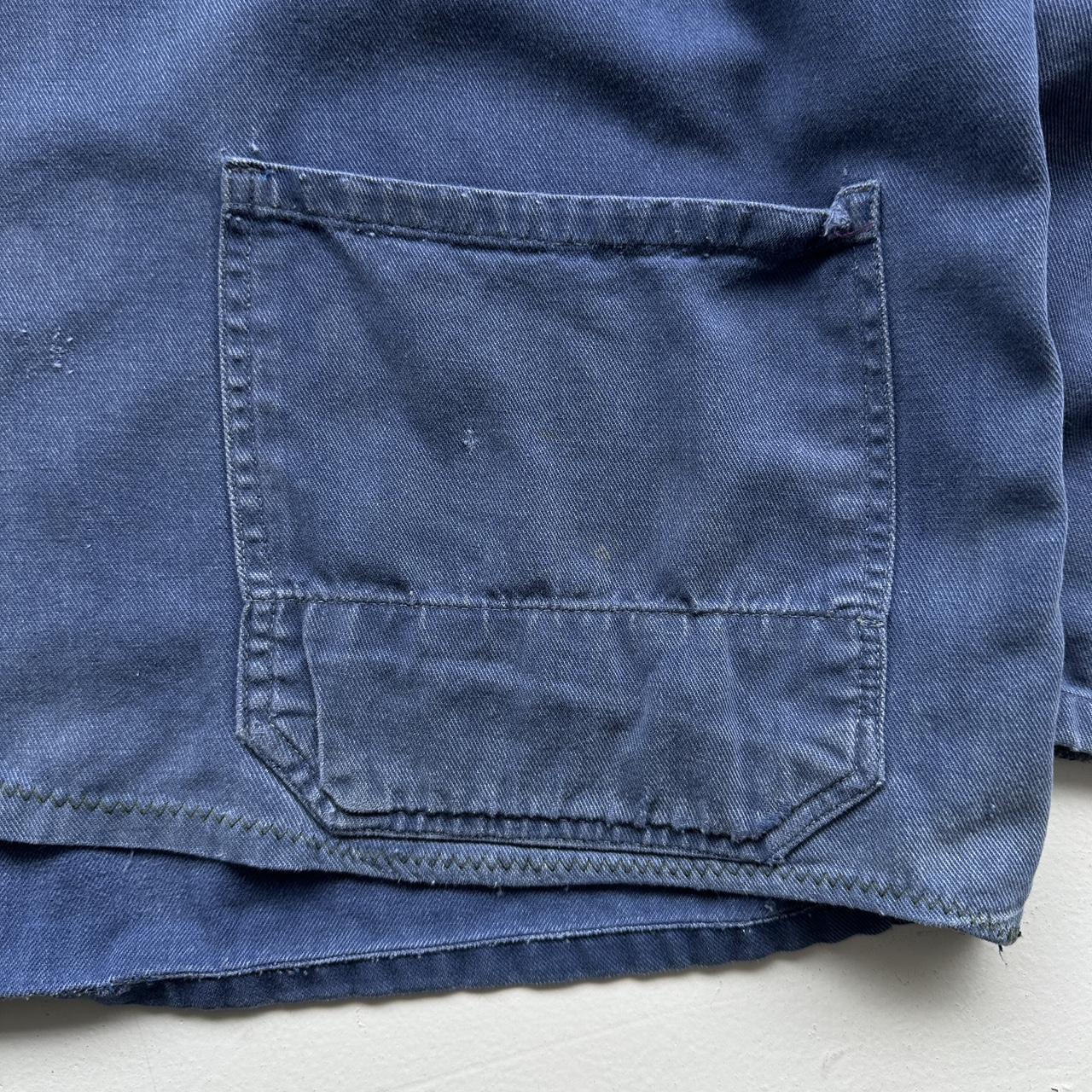 Faded Blue French Workwear 70’s Vintage Chore Jacket CH005 - XL Boxy