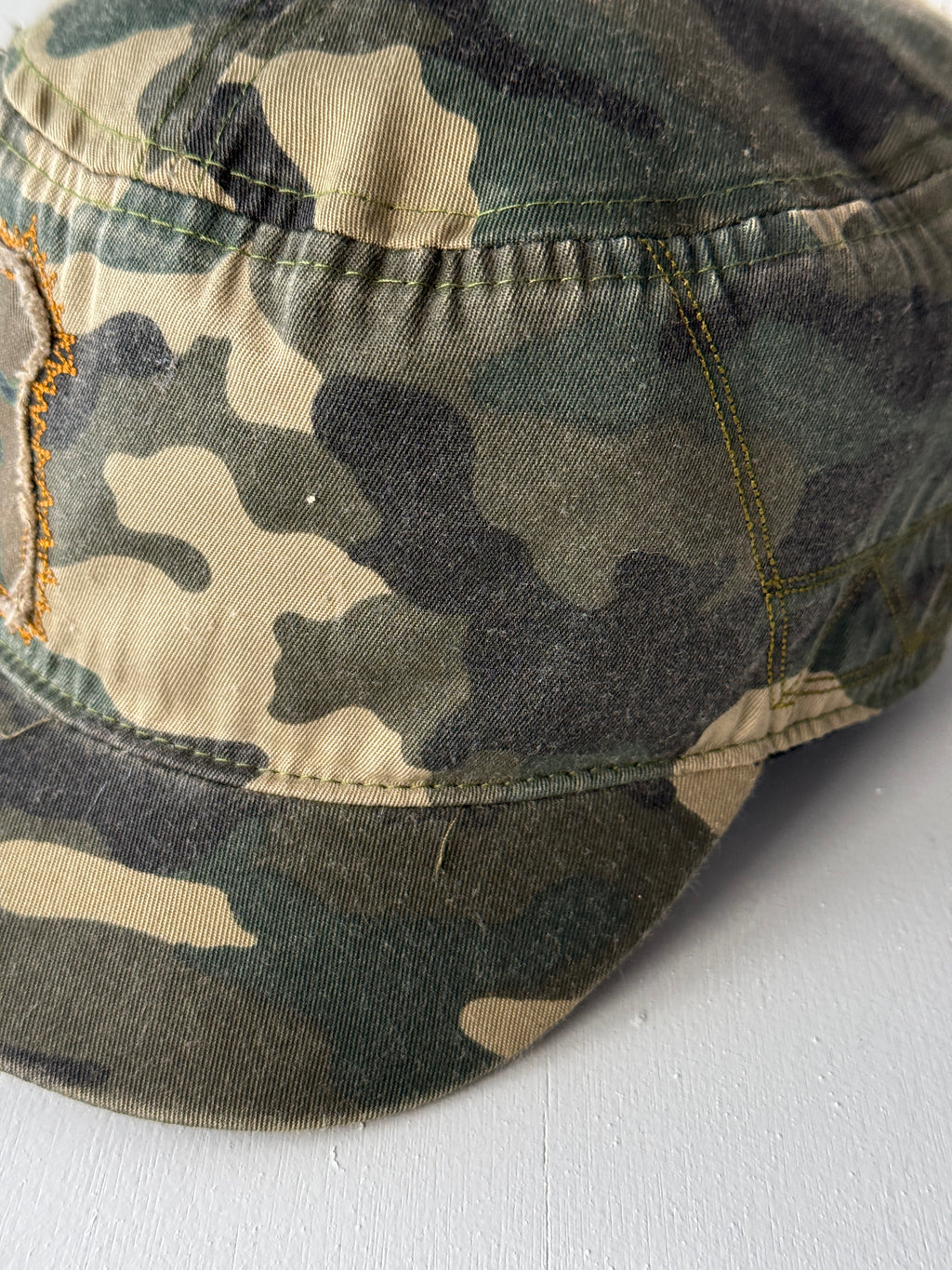Camo Skate / Surf Y2K Cadet Cap Military Style 00's Grunge Aesthetic