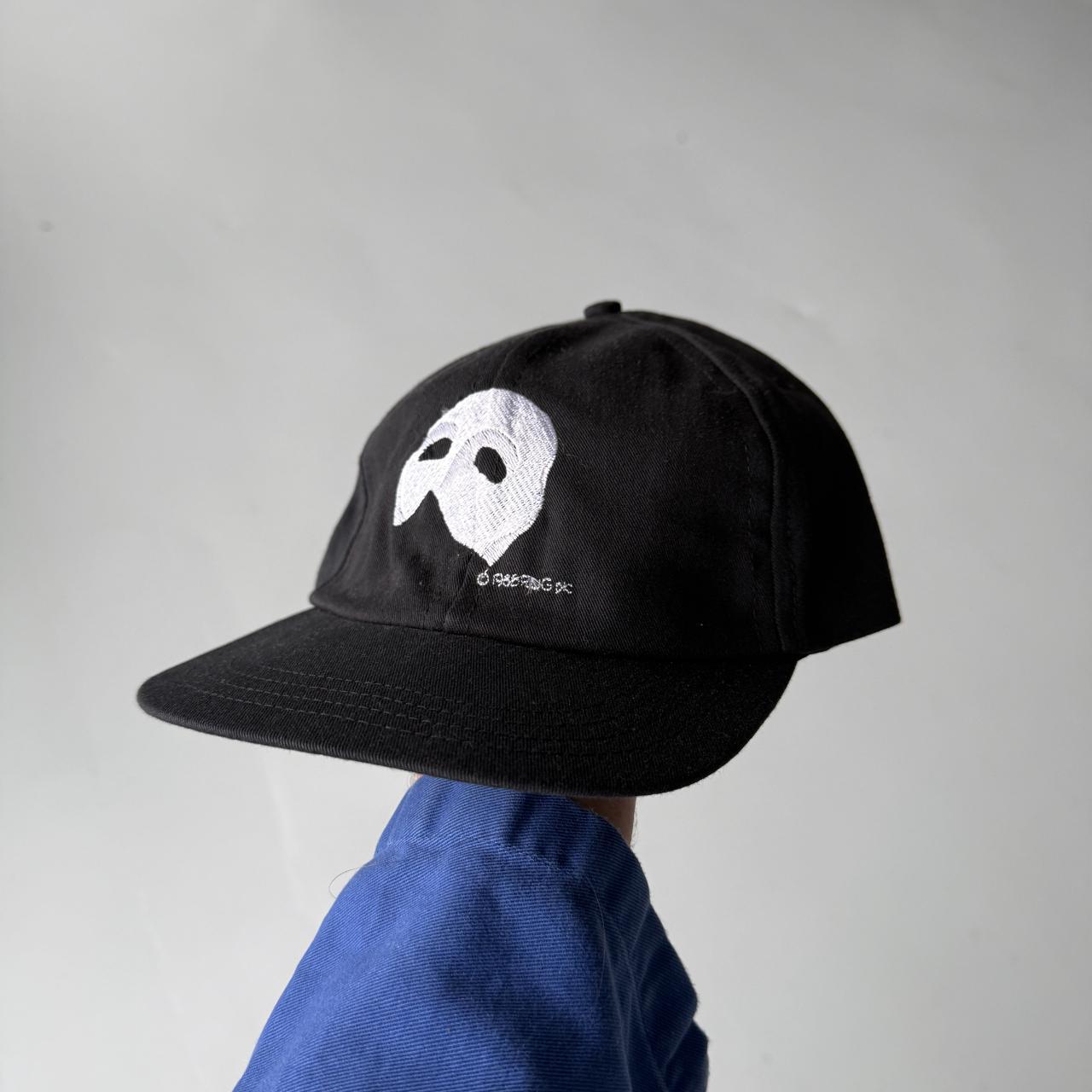 Black Phantom Of The Opera Vintage 80's Leather Strap Cap