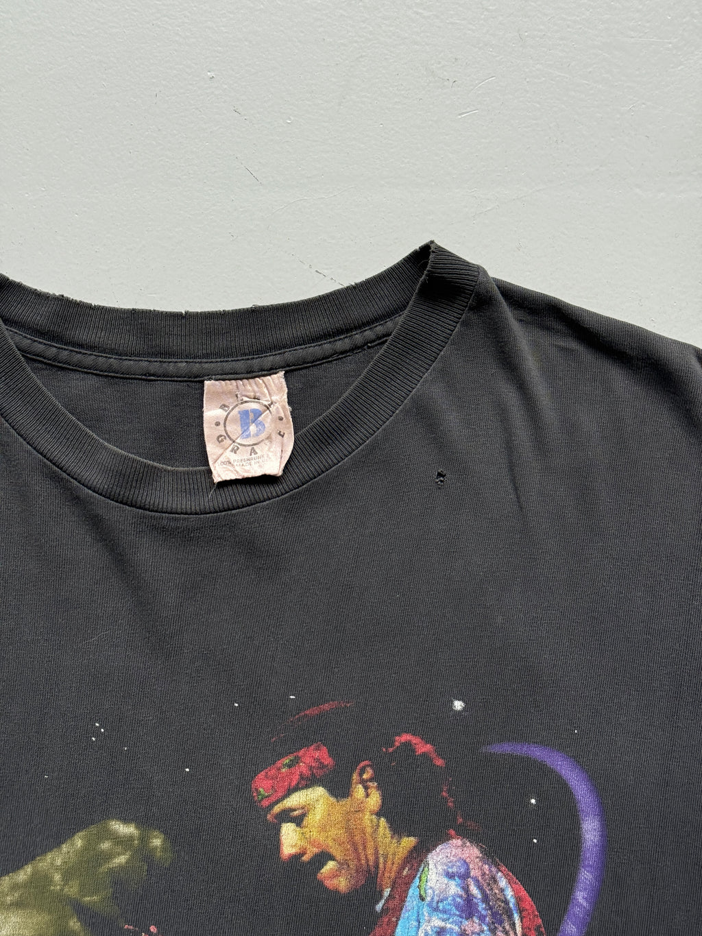 Faded Black Carlos Santana 90's Vintage Graphic Band T-Shirt - Medium