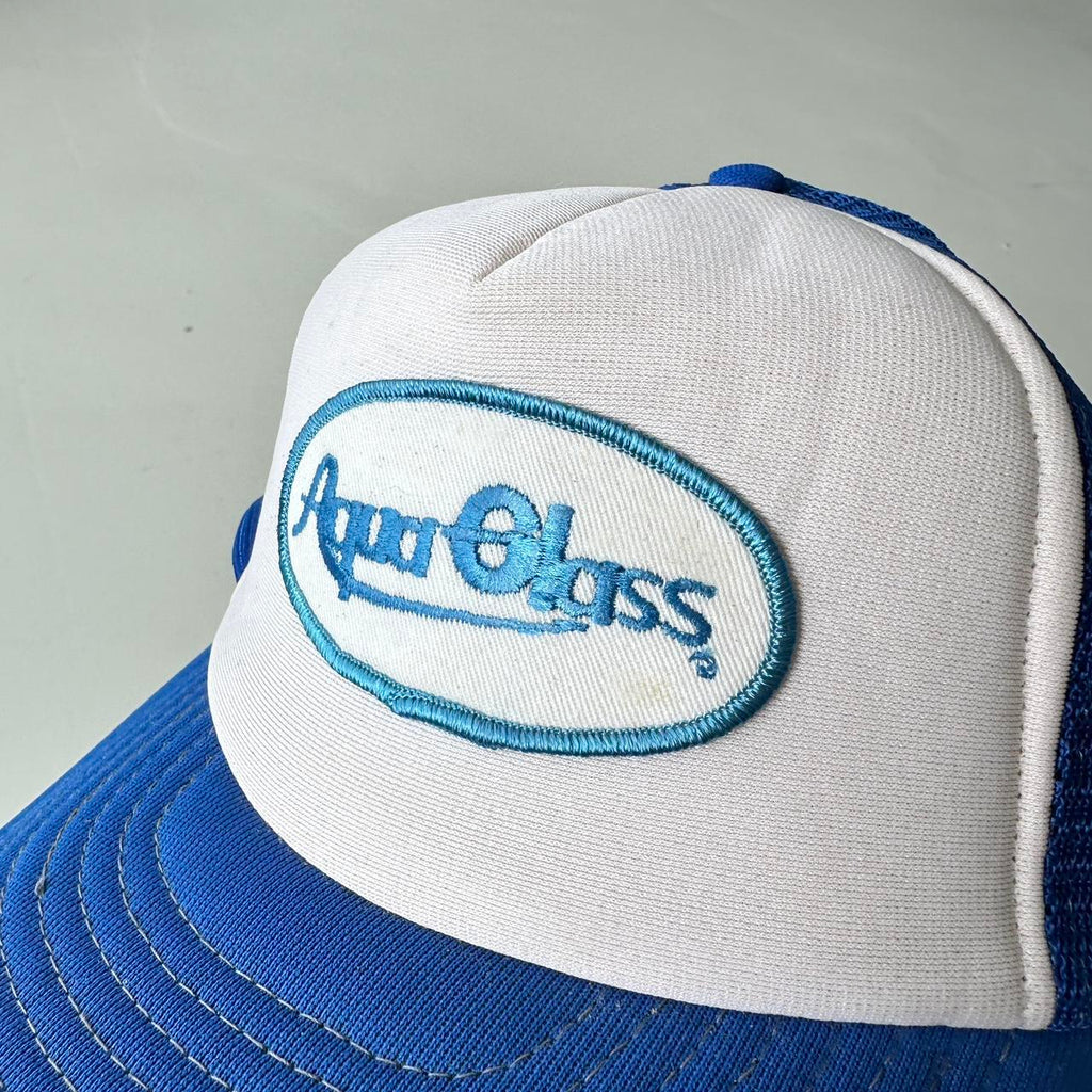 Blue / White Aquaglass Mesh and Foam Trucker SnapBack Cap
