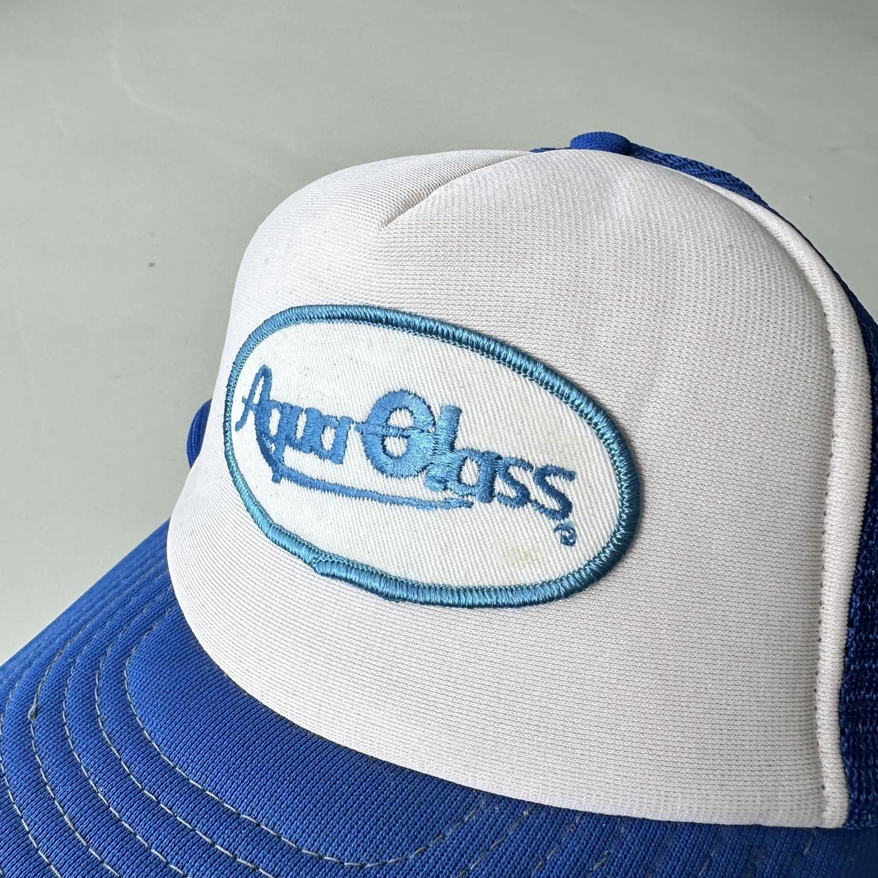 Blue / White Aquaglass Mesh and Foam Trucker SnapBack Cap