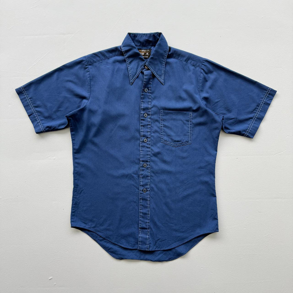 Navy Blue Craft Vintage 70's Shirt - Large