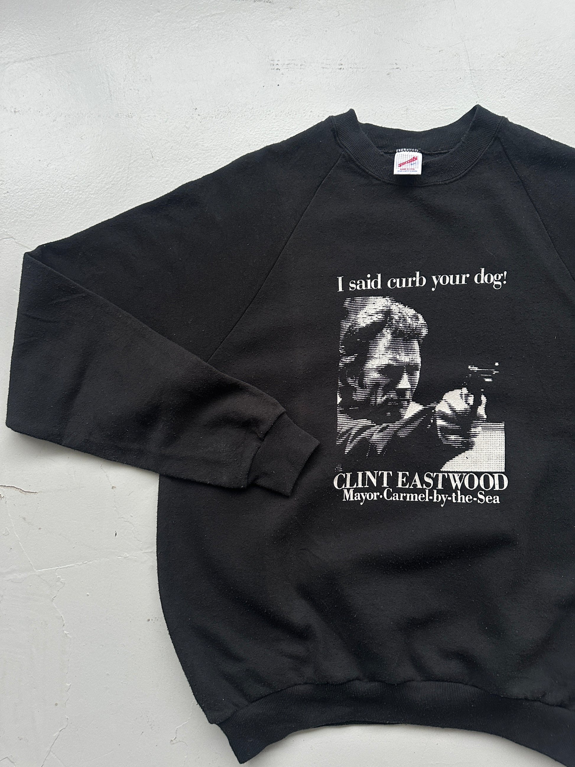 Black Clint Eastwood Vintage Sweatshirt 90's Crewneck - Medium