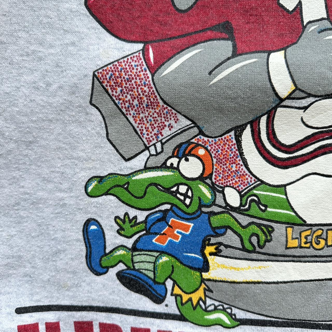 Grey Alabama Crimson Tide Floirda Gators Vintage 90s Sweatshirt - Large