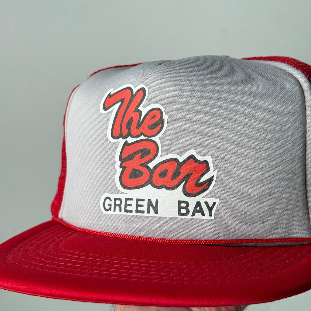 Red The Bar Vintage Foam and Mesh SnapBack Trucker Cap