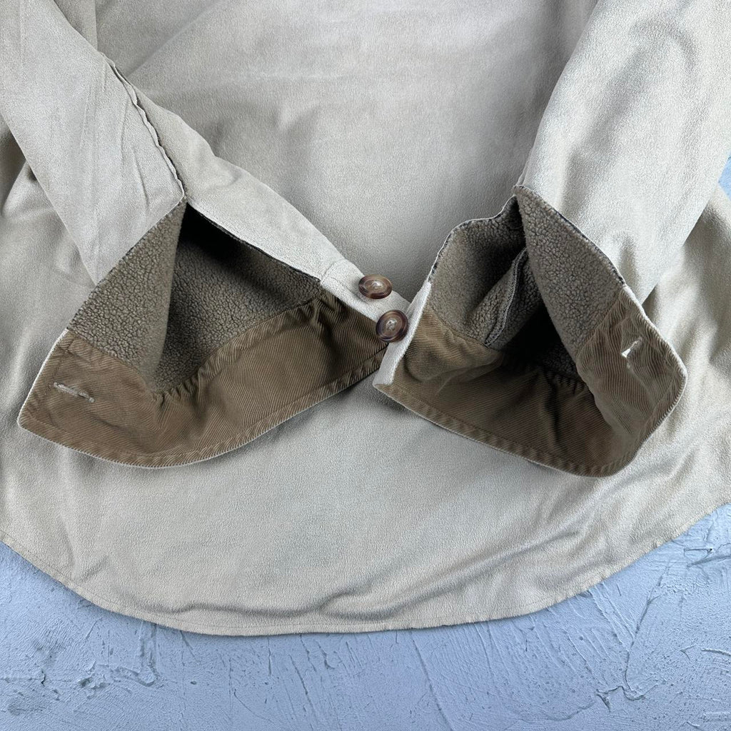 Tommy Hilfiger Suede and Sherpa Cream vintage Shirt - Large