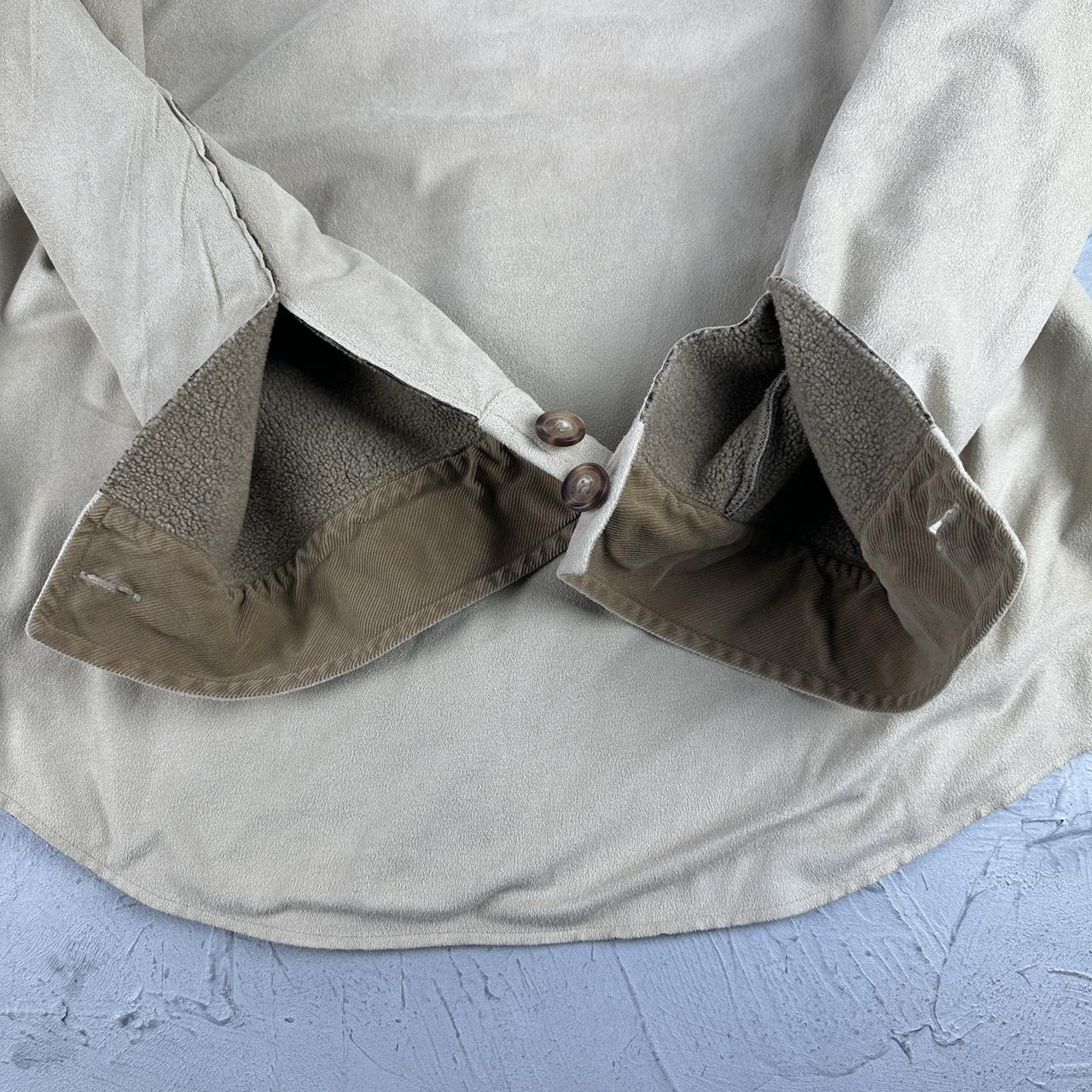 Tommy Hilfiger Suede and Sherpa Cream vintage Shirt - Large