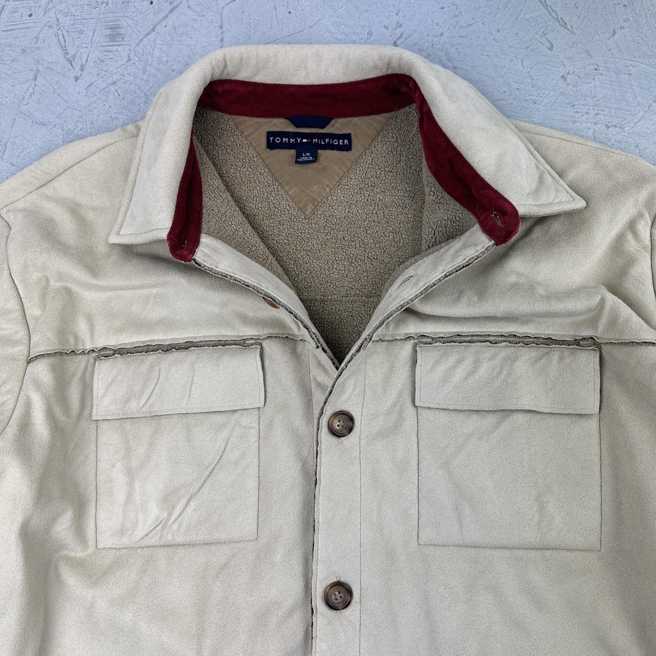 Tommy Hilfiger Suede and Sherpa Cream vintage Shirt - Large