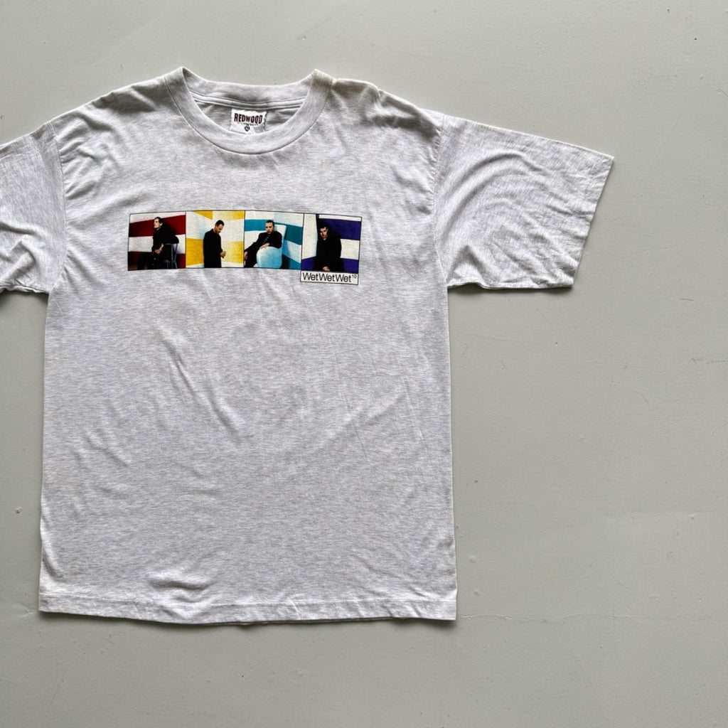Grey WetWetWet 90s Vintage Graphic Band T-Shirt - XL