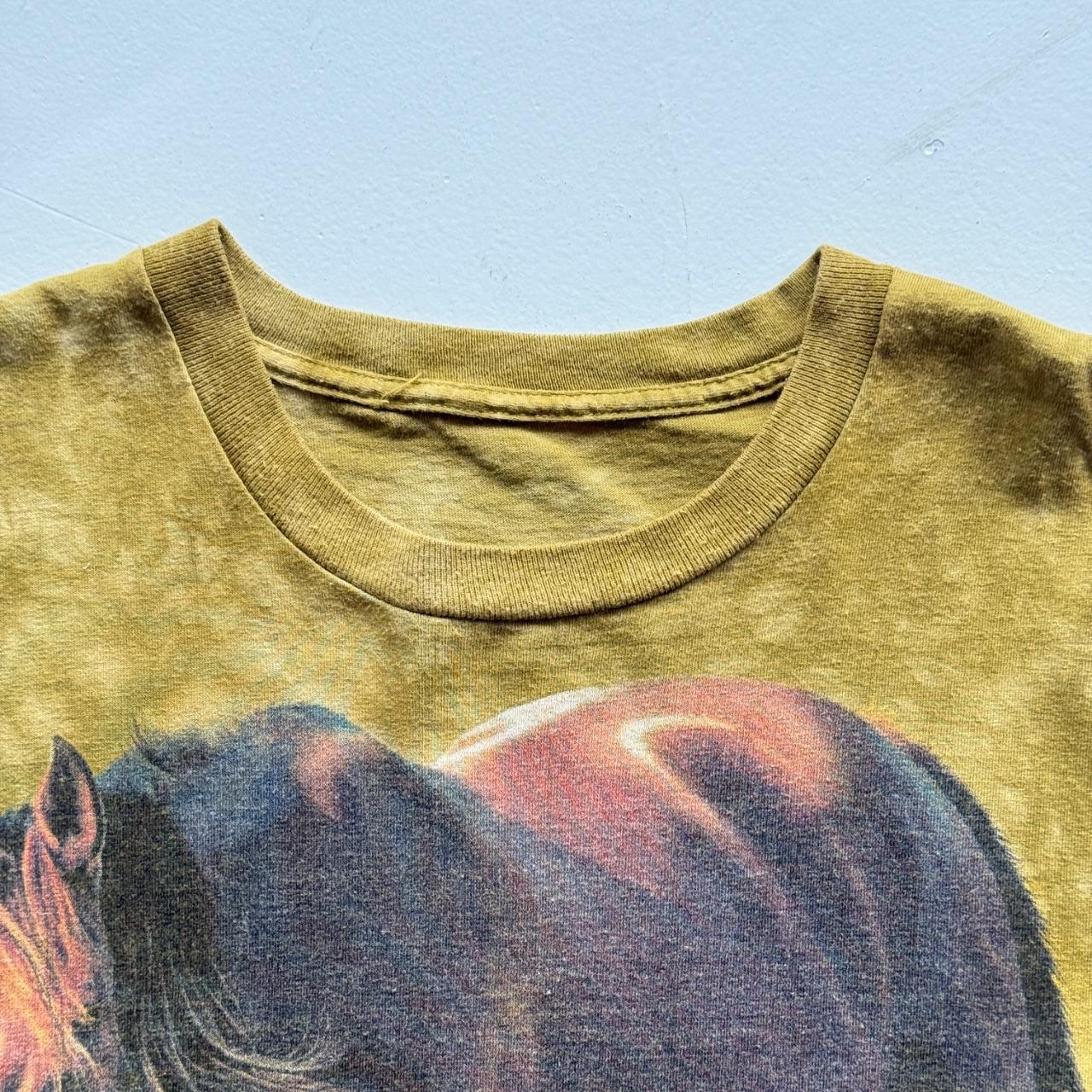 Faded Yellow Horse 90s Western Vintage Graphic T-Shirt - Large