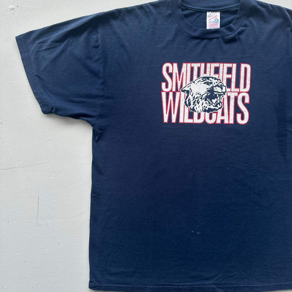 Navy Smithfield Wildcats Vintage 90's T-shirt - XL