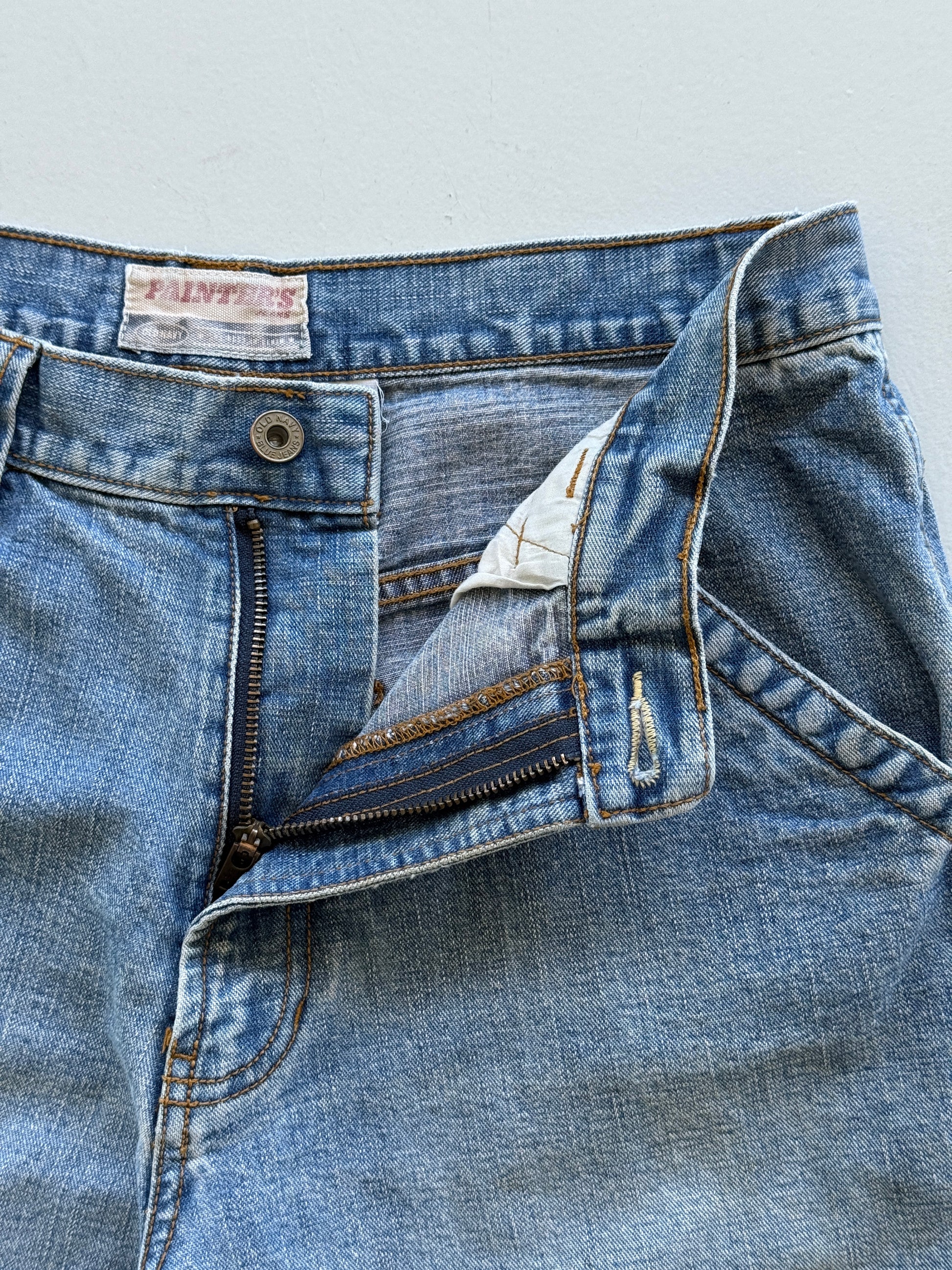 Blue Old Navy 00's Vintage Baggy Carpenter Denim Shorts - W32 x L10.5