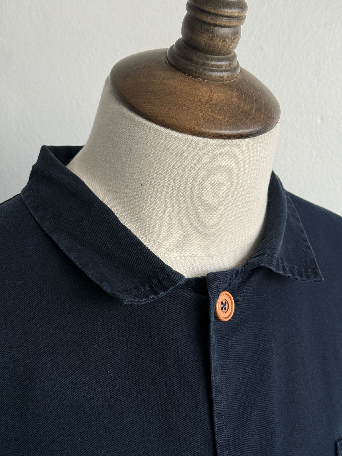 Thrashed Black French 90's Vintage Workwear Chore Jacket CH532 - XL