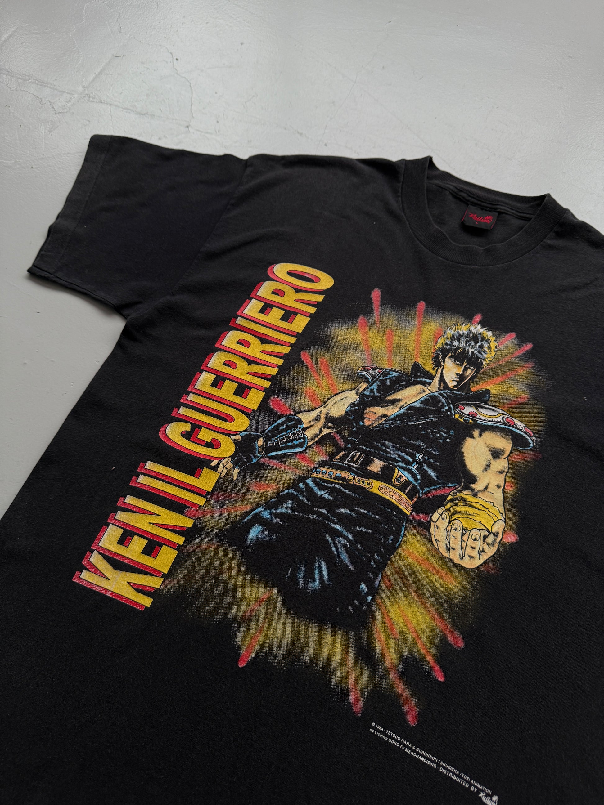 Vintage Black The Fist Of The North Star 1984 Anime Shirt - Medium/Large