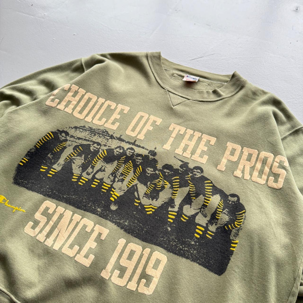 Rare Khaki Green Champion USA Rugby 80’s Vintage Graphic Sweatshirt - Medium