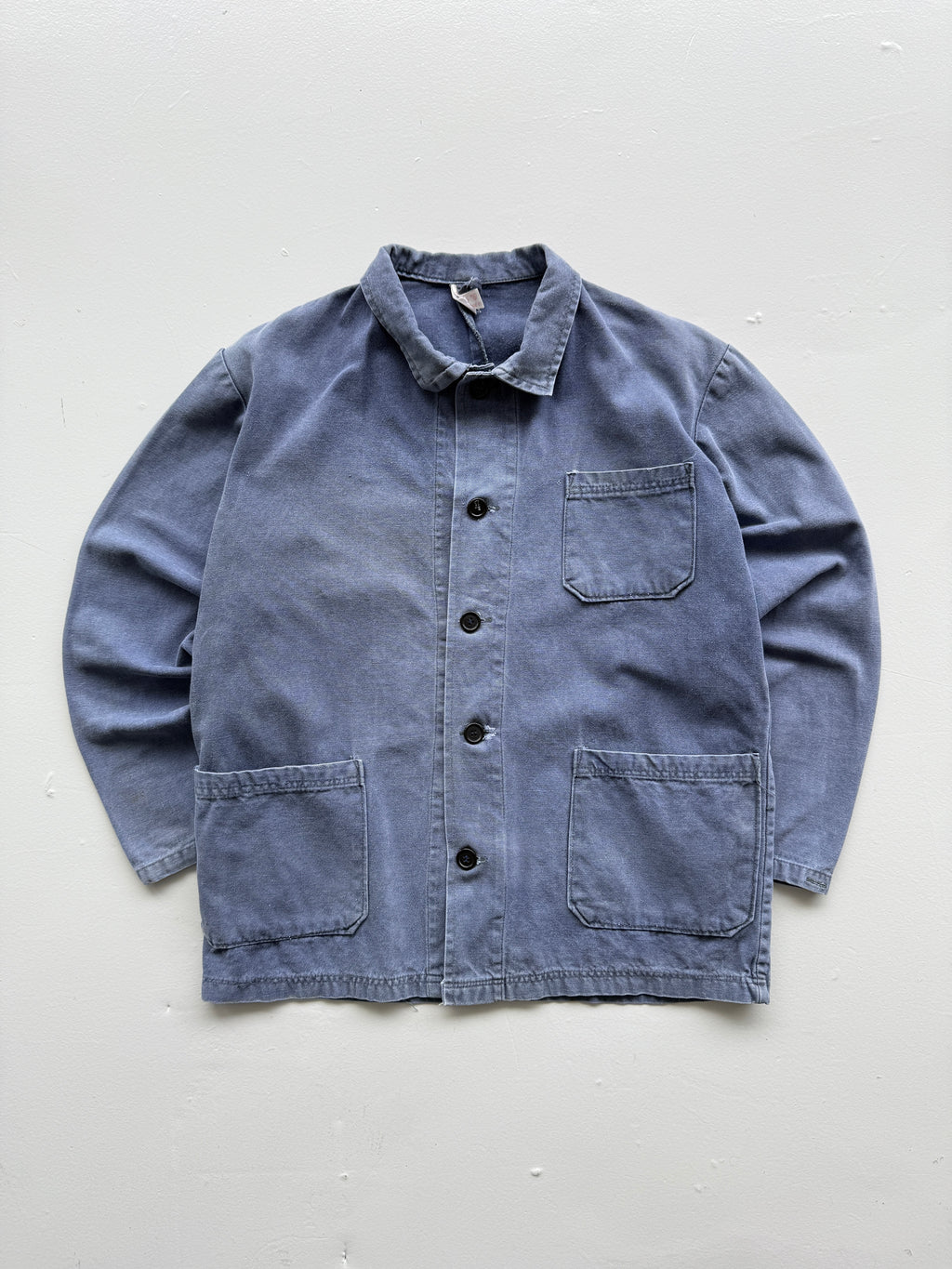 Faded Blue French Chore Jacket 80's Vintage Workwear CH216 - Medium