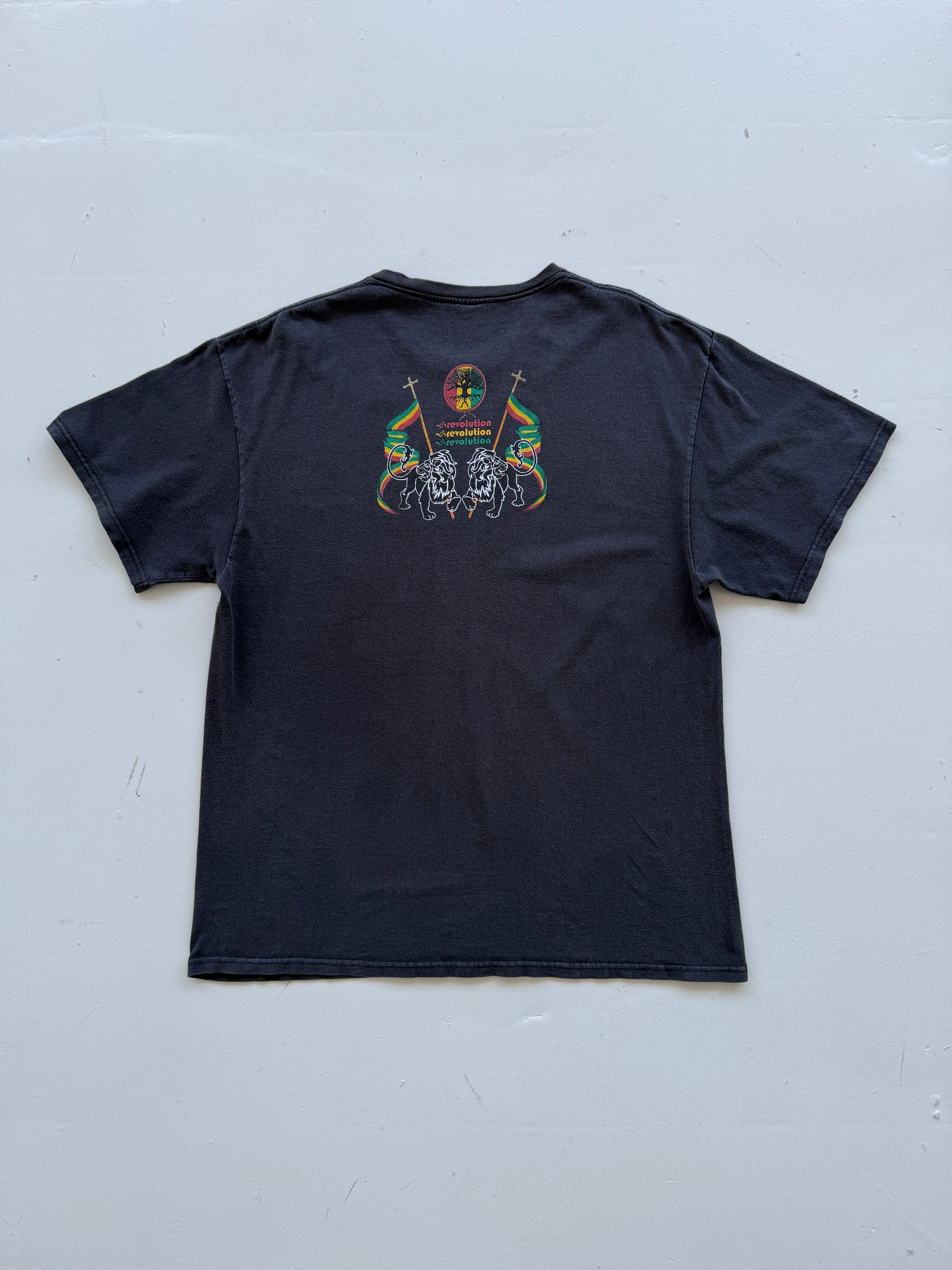 Black Heidi Selassie 00's Vintage Political Graphic T-Shirt - Large