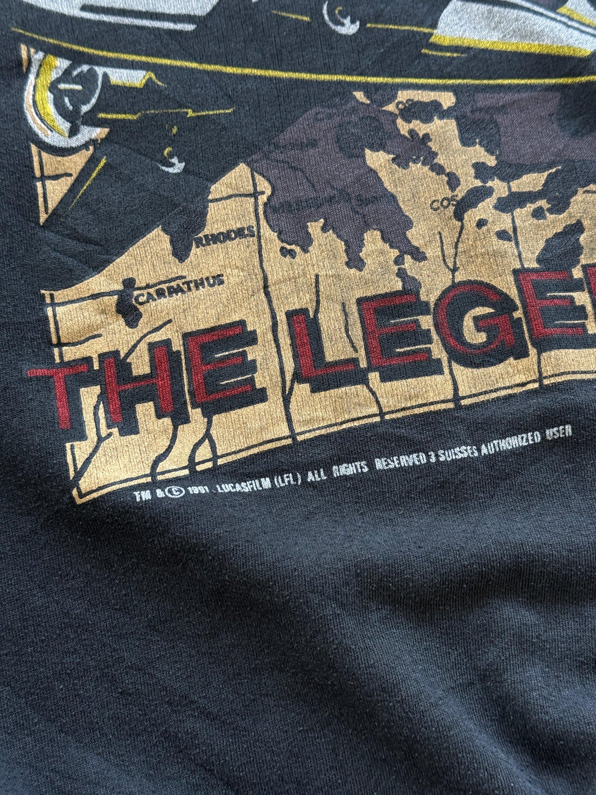 Indiana Jones The Legend 90's Vintage Graphic Sweatshirt - Kids Medium