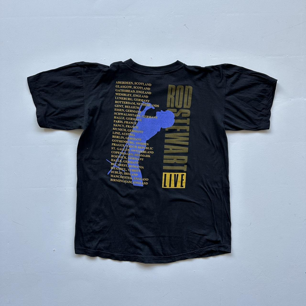 Rod Stewart Black 90s Vintage T-shirt - Large