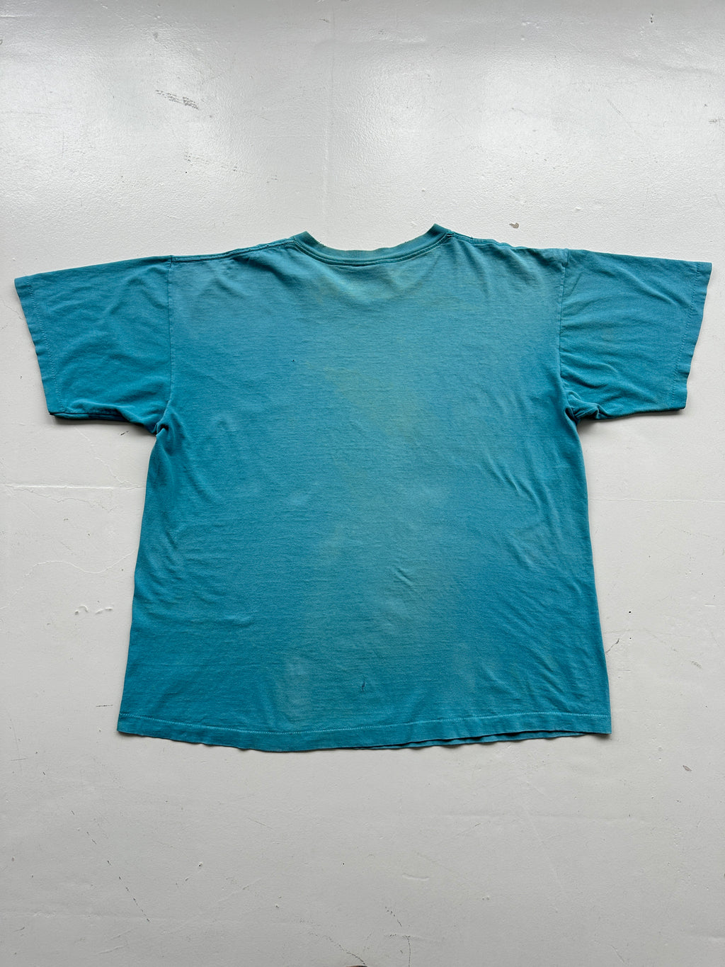 Blue Miami Dolphins Vintage Single Stitch NFL T-Shirt 90's - 2XL