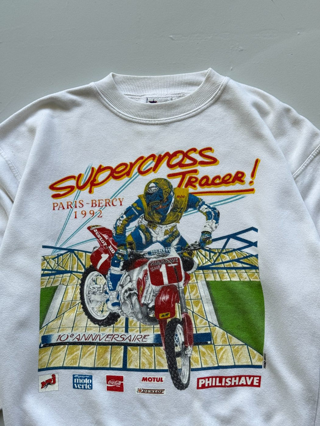 Supercross Paris-Bercy 1992 90s Vintage Graphic Sweatshirt - Medium