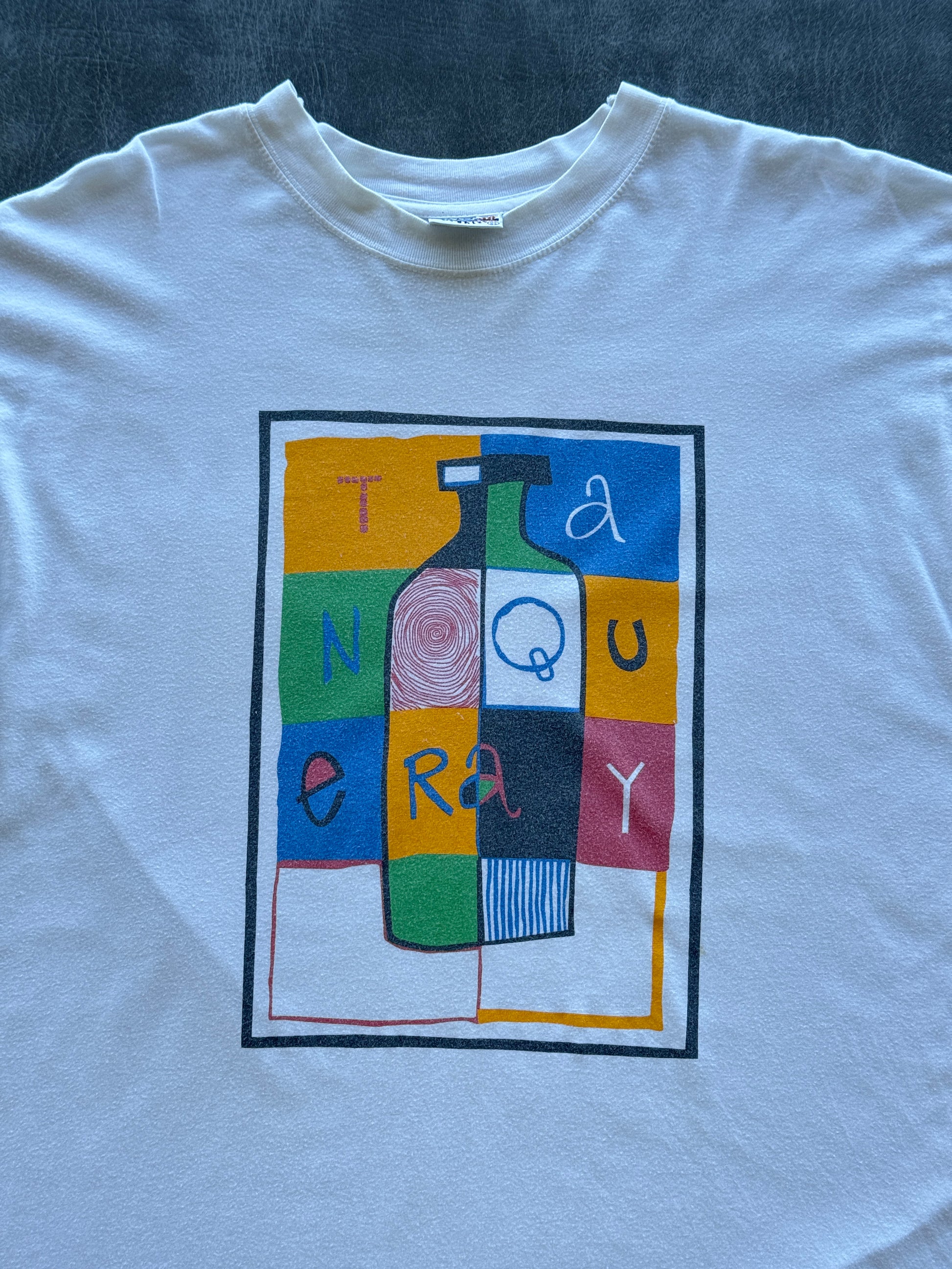 White Tanqueray Gin 90's Vintage Graphic T-Shirt - XL