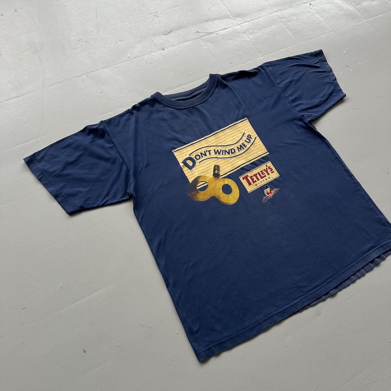 Navy Tetley’s 90s Vintage Graphic T-Shirt - XL
